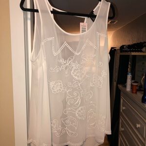White sheer torrid top!